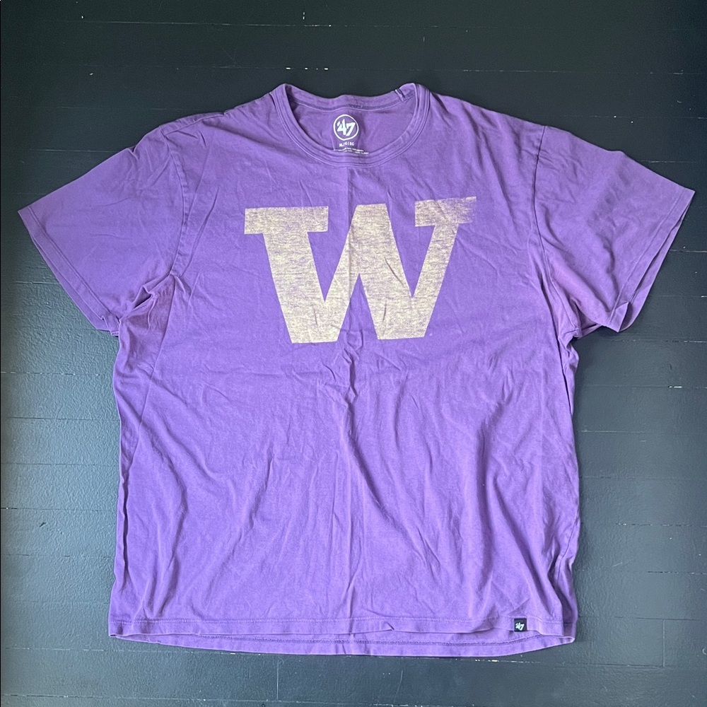 University of Washington Crewneck Short Sleeve Tee in Purple